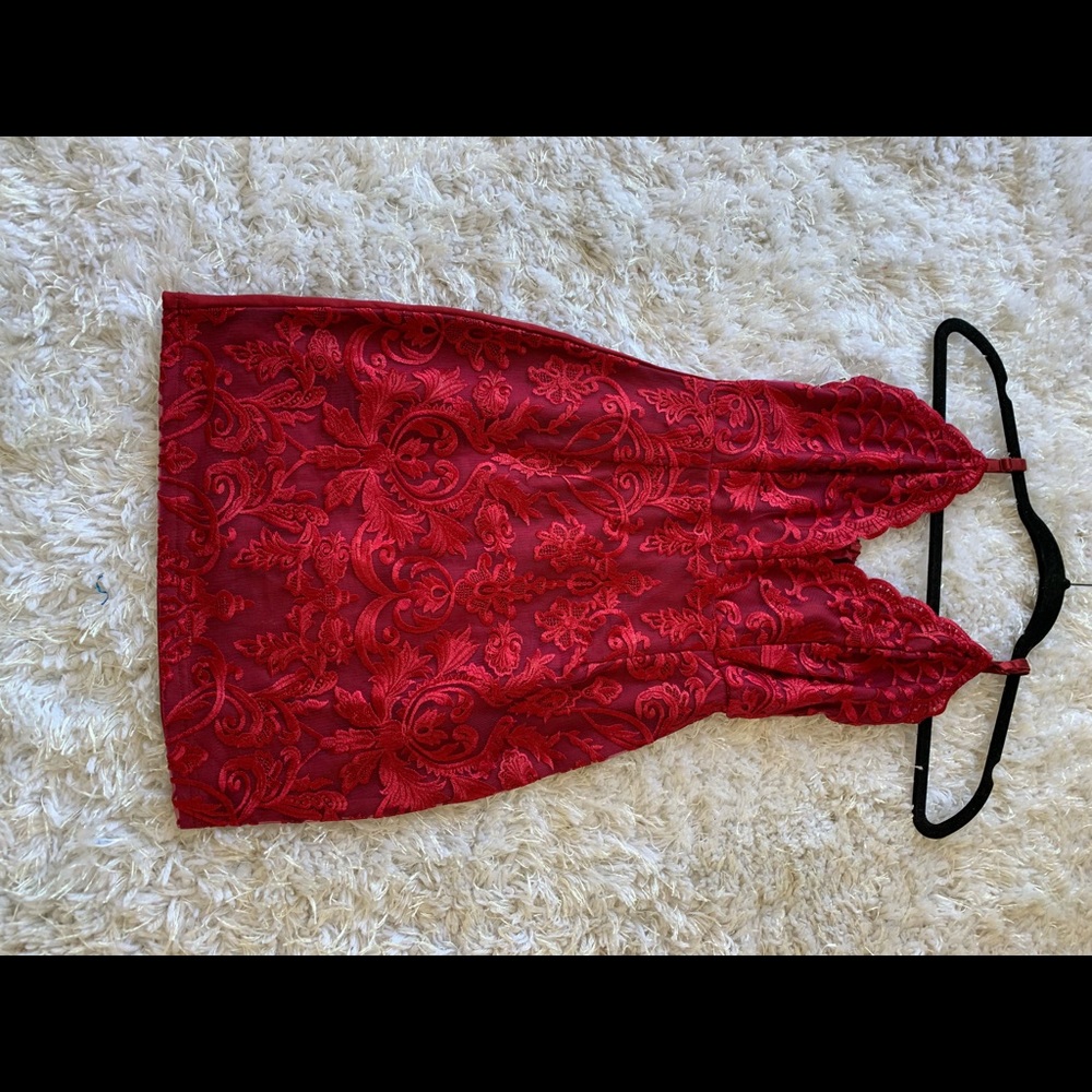 Red party body con dress!